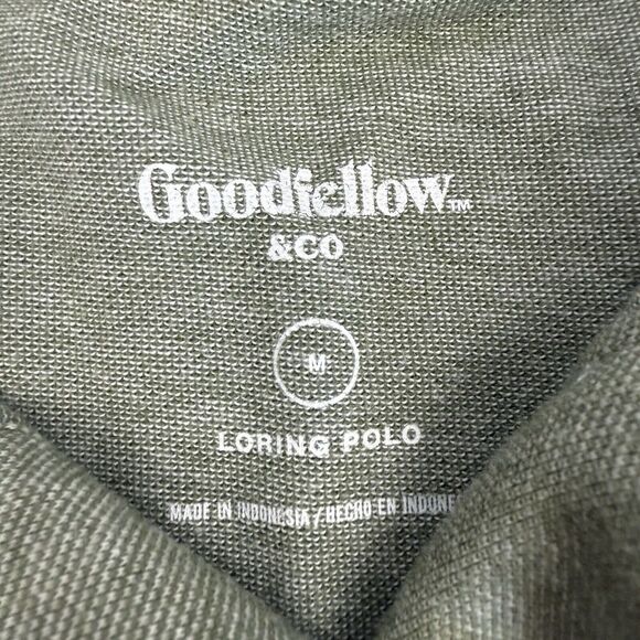 Goodfellow & Co Green Loring Polo Shirt Knit Short Sleeve Collared Sz M Cotton - Picture 5 of 7